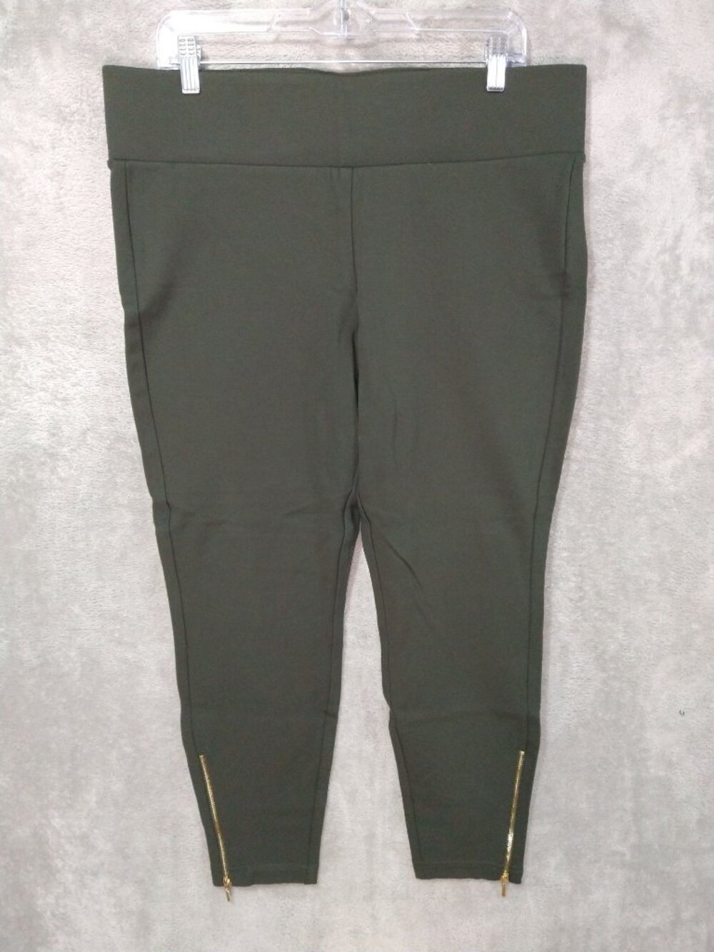 Torrid Pants Womens 1 1X Green Pixie Pull On Tapered Leg Luxe Ponte High Rise